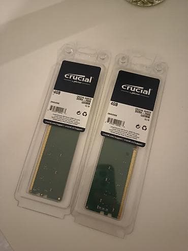 Operativ yaddaş (RAM) Crucial, 4 GB, 2666 Mhz, DDR4, PC üçün, Yeni