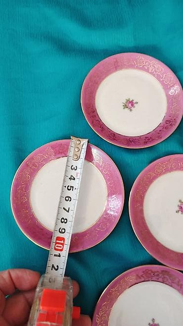 Boşqablar, 6 ədədli dəst, rəng - Çəhrayı, Farfor — 3