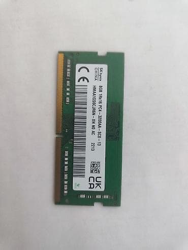 SK hynix laptop 8 GB RAM - Model: HMAA1GS6CJR6N-XN (etiket üzərində)