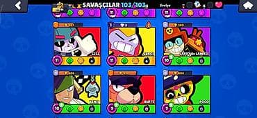 11 kabro: Brawl Stars Hesabı Kupa: 56400+ Karakterlər: Bütün karakterlər — 10