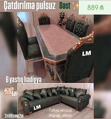 metbex divan: *👑Divan+ Masa dəsti👑* Sifarişlə hazırlanır. Dəst şəkildə : *889₼* — 1