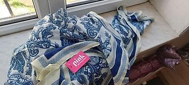 yun corab: Brend: Pink Accessories Məhsul: Naxışlı şərf/örtü - Rəng: Göy və krem — 1