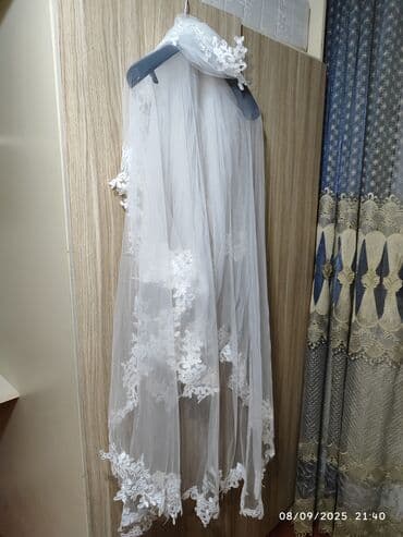 фата койноктор: Gəlinlik – güpür və çiçək işləməli - Rəng: ağ az moloçnuluq var — 10