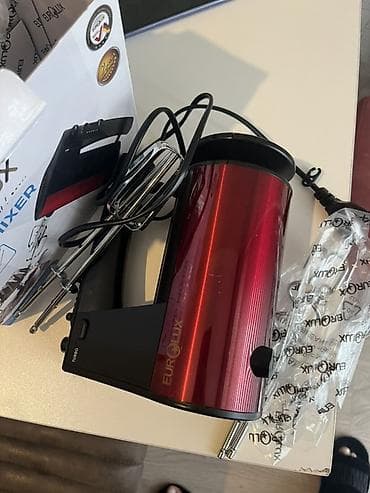 depilyator kremi: Eurolux mikser dəsti 1) Eurolux Hand Mixer - Rəng: qırmızı/qaranlıq — 3