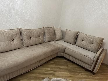 yer divanlari: Künc divan dəsti - Rəng: açıq bej/şampan tonları, neytral və — 1