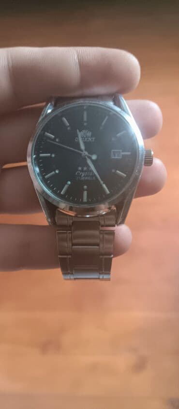 İşlənmiş, Qol saatı, Orient, rəng - Gümüşü