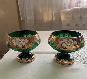 Qədimi Bagema Çexiya konfet qabı ikisi 50 azn satılır