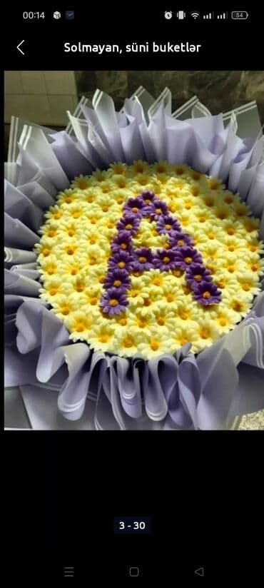 kombiler: Solmayan, süni buketlər - Material: yüksək keyfiyyətli süni çiçəklər — 4