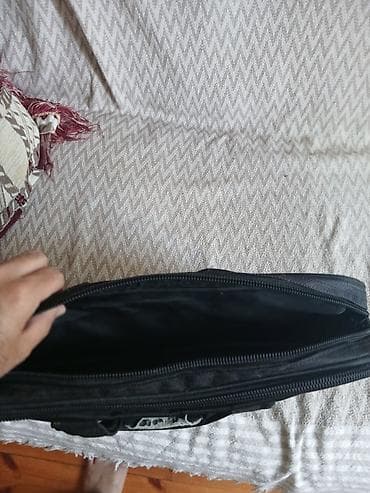 laptop canta: Qara noutbuk/iş çantası - Material: sıx toxunmuş, suya davamlı — 4