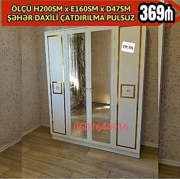 kitab şkaf: Mebel şkafları – geyim və saxlama üçün funksional modellər - — 6