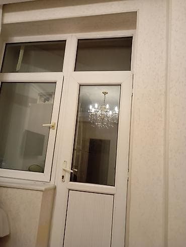 пластик двери: PVC balkon qapısı və pəncərə bloku - Material: ağ PVC profil.İki — 1