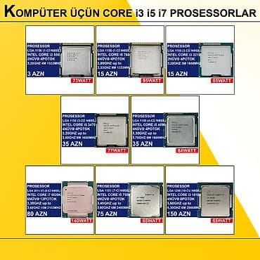 Kompüter üçün Core i3 i5 i7 Prosessorlar ⭐LGA 1156 (1ci nəsil) İntel