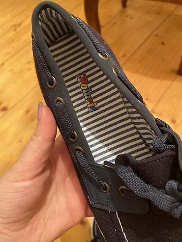 Детская обувь: Uşaq üçün kanvas boat ayaqqabısı – 3 Pommes brendi - Rəng: tünd göy — 4