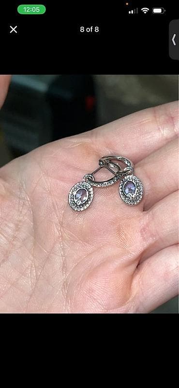 Аксессуары: Swarovski “Constella” asqılı sırğalar - Rəng: mavi - Kəsim: oval cut — 3