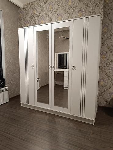 kuxna skaf: Yeni, 4 qapılı, Güzgülü, Ağ, Digər material, Açılan, Düz dolab — 2