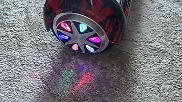 Elektrik nəqliyyatı: Elektrik hoverboard (gyroskuter) – 6.5” təkərli, alov naxışlı — 4