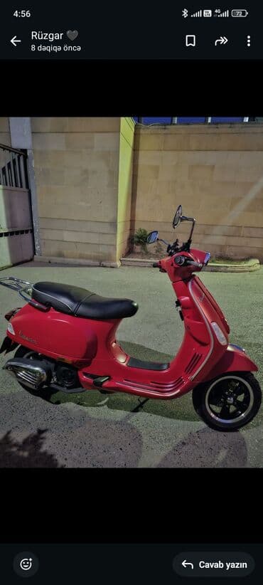 oturacaqları: Vespa üslublu şəhər skuterinin satışı Xüsusiyyətlər: - Rəng: mat — 4