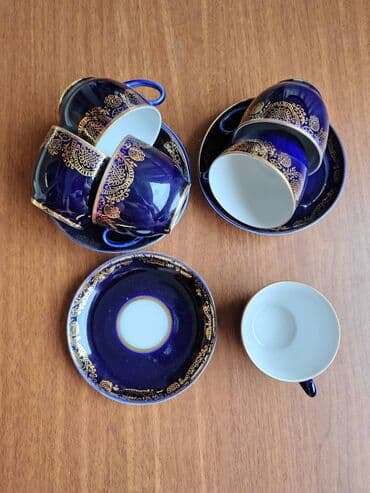 dekorativ bitkilər: Çay dəsti, 6 nəfərlik, işlənmiş — 1