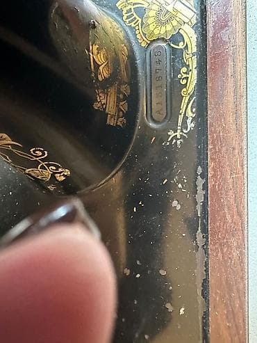 Искусство и коллекционирование: Vintage Singer tikiş maşını – əl fırlatmalı (manivelalı) model. - — 4