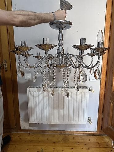 dekor isiq: Çılçıraq, 10 və daha çox lampa, Metal — 2