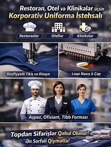 topdan satis paltarlar: Korporativ uniforma istehsalı və brendləşdirmə xidməti - Sahələr — 2
