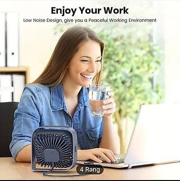 Техника и электроника: TOPK USB Masa Ventilyatoru – Mini ölçü, səssiz və güclü sərinlik - — 2