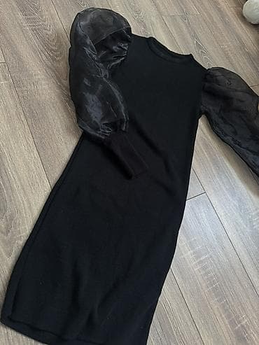 qara almaz: Təcili satılır – qiymətdə endirim olar Qara paltar – puff şifon — 3