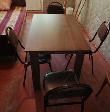 stol stul işlenmiş: Yeni, Künc masa, Açılmayan, Stullar ilə, Metal, Azərbaycan — 22