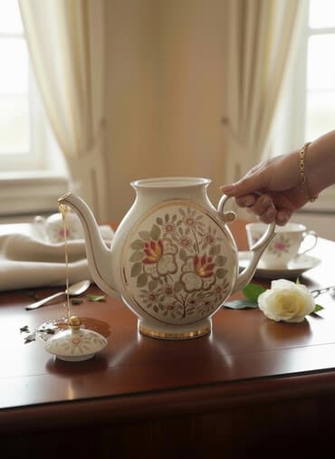 kəpənək buketi: Yeni, rəng - Ağ, Çaydan, 1 l, Çexiya — 2