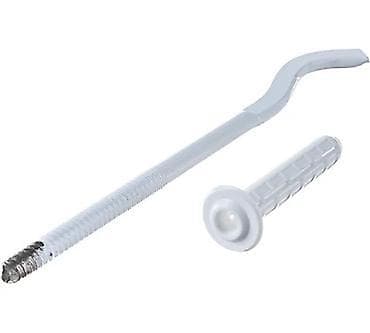 Dübellər: Plastik dübel və S-şəkilli qarmaq – divar üçün montaj dəsti - — 2