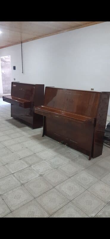 детское музыкальное пианино со стульчиком: Upright pianolar – klassik dizaynlı, parlaq qəhvəyi ağac korpusu ilə — 2