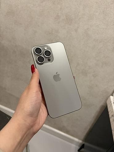 iphone qulaqliq: IPhone 15 Pro Max, 256 GB, Gümüşü, Zəmanət, Face ID, Sənədlərlə — 1