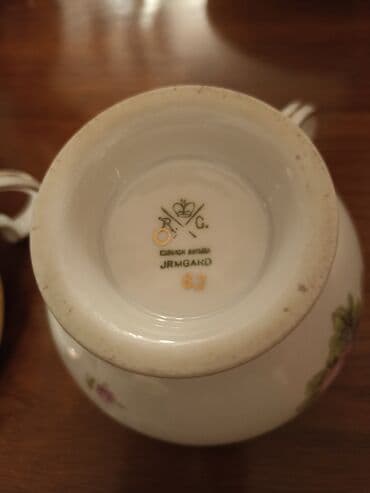 cay dəstləri: Çay dəsti, rəng - Ağ, Farfor, 6 nəfərlik, Almaniya — 7