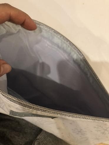 çant: Clarins kosmetik çantası original kosmetichka - Rəng: açıq boz-ağ — 6