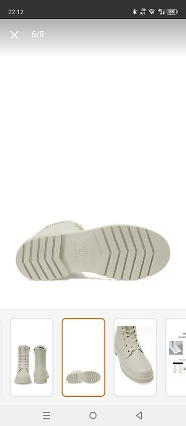 Çəkmələr: Ölçü: 37, rəng - Bej, Yeni — 3