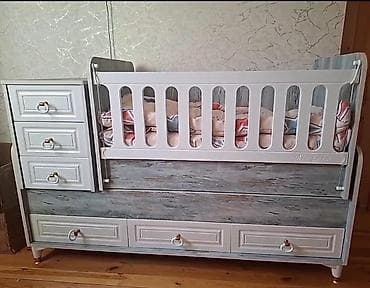 carpayi tek: Oğlan və qız üçün, Dördbucaq, Beşik, Dəstsiz, Matras ilə, Yellənmə mexanizmsiz — 1