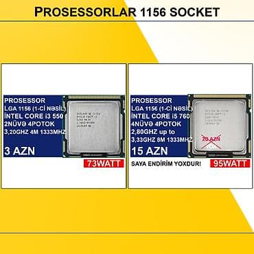 Prosessor “LGA 1156 socket (1ci nəsil) ⭐LGA 1156 (1ci nəsil) İntel
