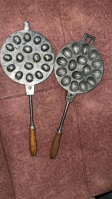 corək qəlibləri: Şirniyyət qəlibləri, rəng - Gümüşü, Metal, Dairəvi, 2 — 2