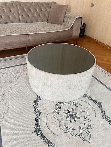 Yumru masa, Açılmayan, Təkərsiz, Şüşə, Zəmanətsiz