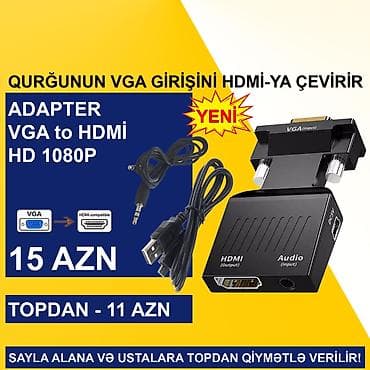 Masaüstü kompüterlər və iş stansiyaları: VGA Adapterlər SAYLA ALANA VƏ USTALARA TOPDAN QİYMƏTLƏ VERİLİR! ⭐VGA — 5