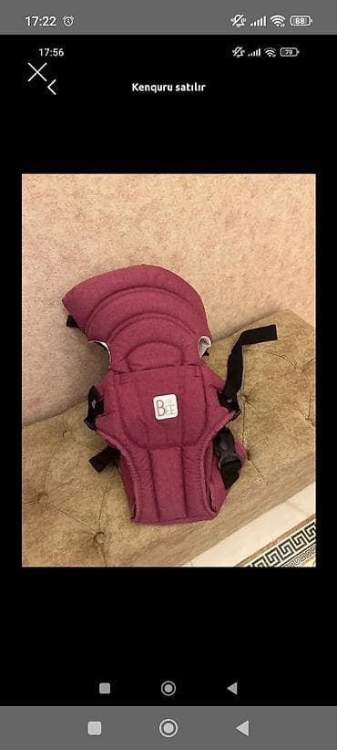 Uşaq daşıma kənqurusu – Baby Bee - Rəng: tünd çəhrayı/bordo - Model