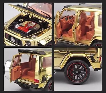 2107 modeli: Qızılı rəngdə metal maqnitofonlu model avtomobil – off-road SUV — 3