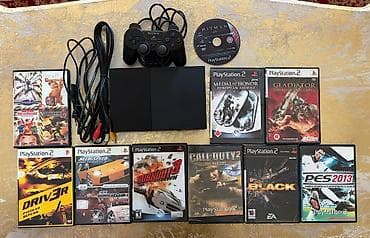 Sony PlayStation 2 slim Yaxşı vəziyyətdədir, heç bir problemi yoxdur