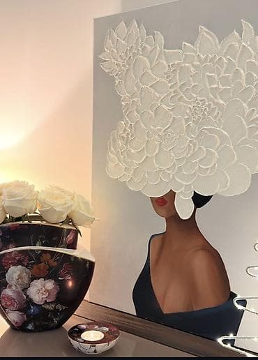 momo sekilleri: Rəsm əsəri – Teksturallya işlənmiş portret - Texnika: kətan üzərində — 3