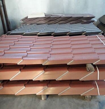 Metal məhsulları: Metal dam örtükləri, rəng - Qırmızı, Zəmanətsiz, Kredit yoxdur — 1