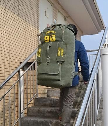 Туристические рюкзаки: Turistik bel çantası – iri tutumlu, yaşıl rəngdə — 2