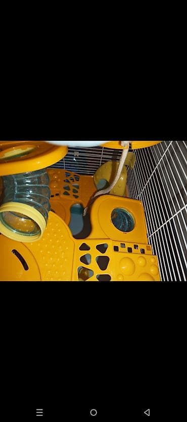 qefes boyuk: Dəbilqəli hamster üçün çoxmərtəbəli qəfəs dəsti - Rənglər: açıq mavi — 5