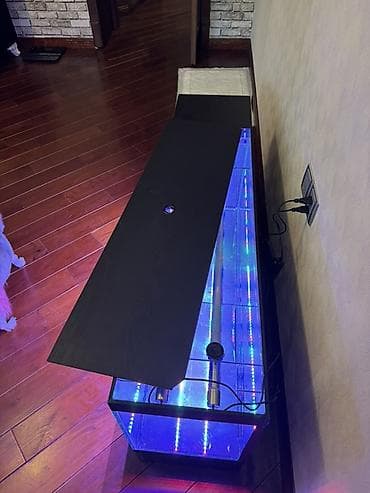 akva ayaqabılar: LED işıqlı akvarium seti – şkaflı Tv stend olaraq yığdırdım ama — 4