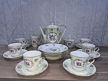 caynı serviz: Çay dəsti, rəng - Ağ, Farfor, Almaniya — 1