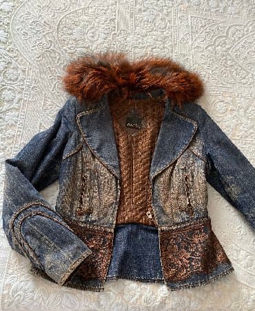 gödəkçələr: Gizia markasinin jeans kurtka ici qalin natural mexle S razmer — 1